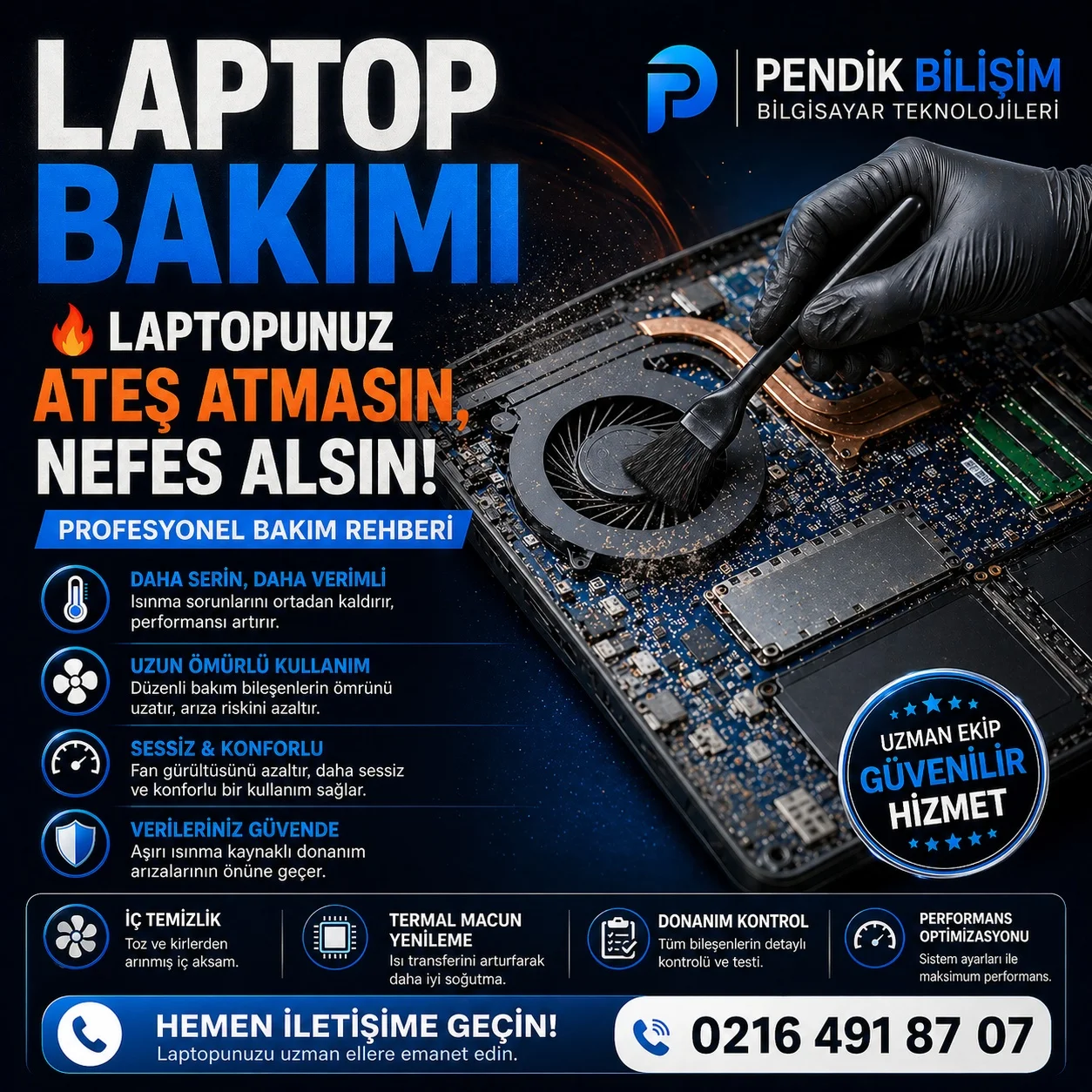 Laptop Bakımı , Laptopunuz Ateş Atmasın, Nefes Alsın! | Profesyonel Bakım Rehberi
