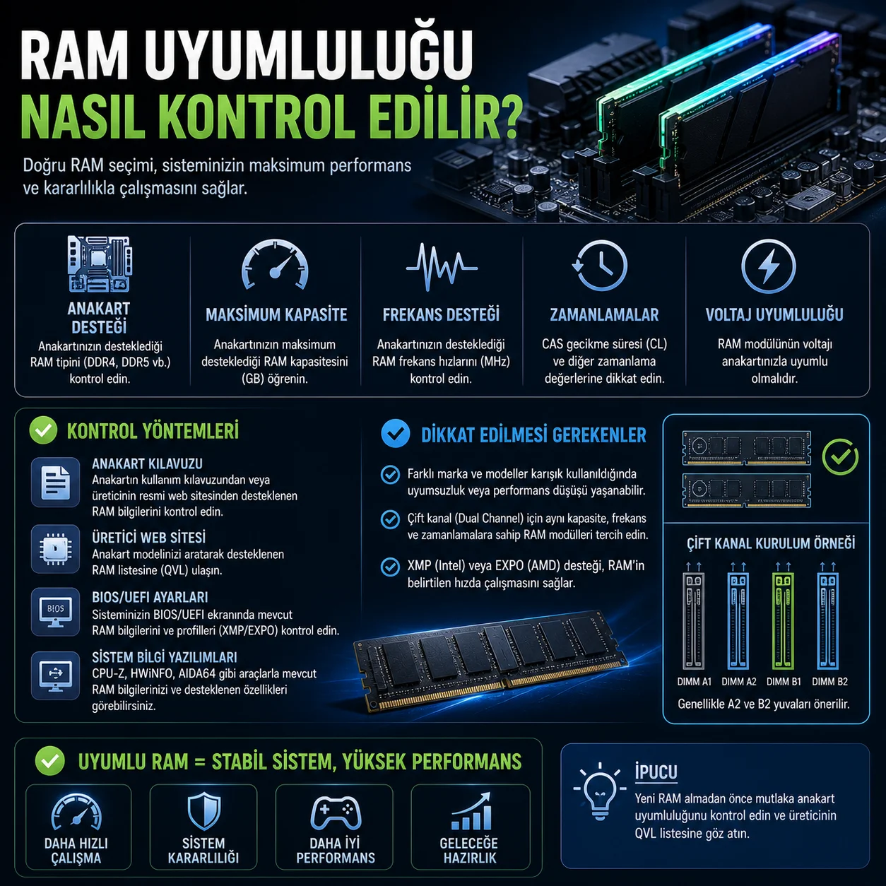 RAM Uyumluluğu Nasıl Kontrol Edilir