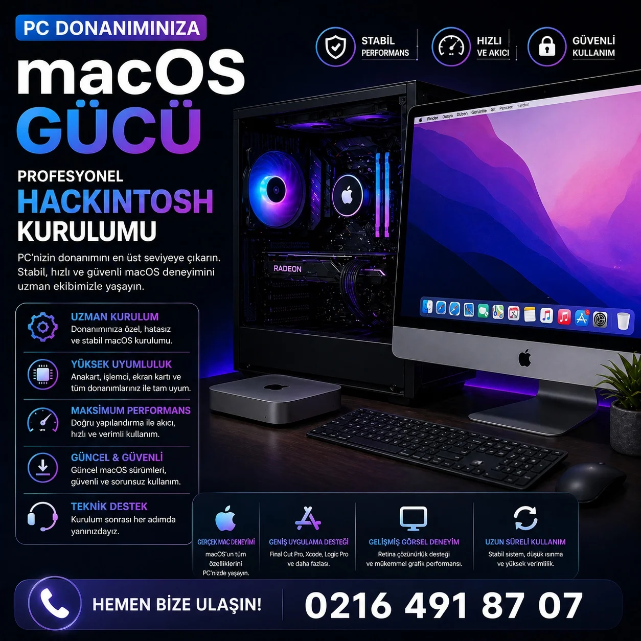 PC Donanımınıza macOS Gücü: Profesyonel Hackintosh Kurulumu