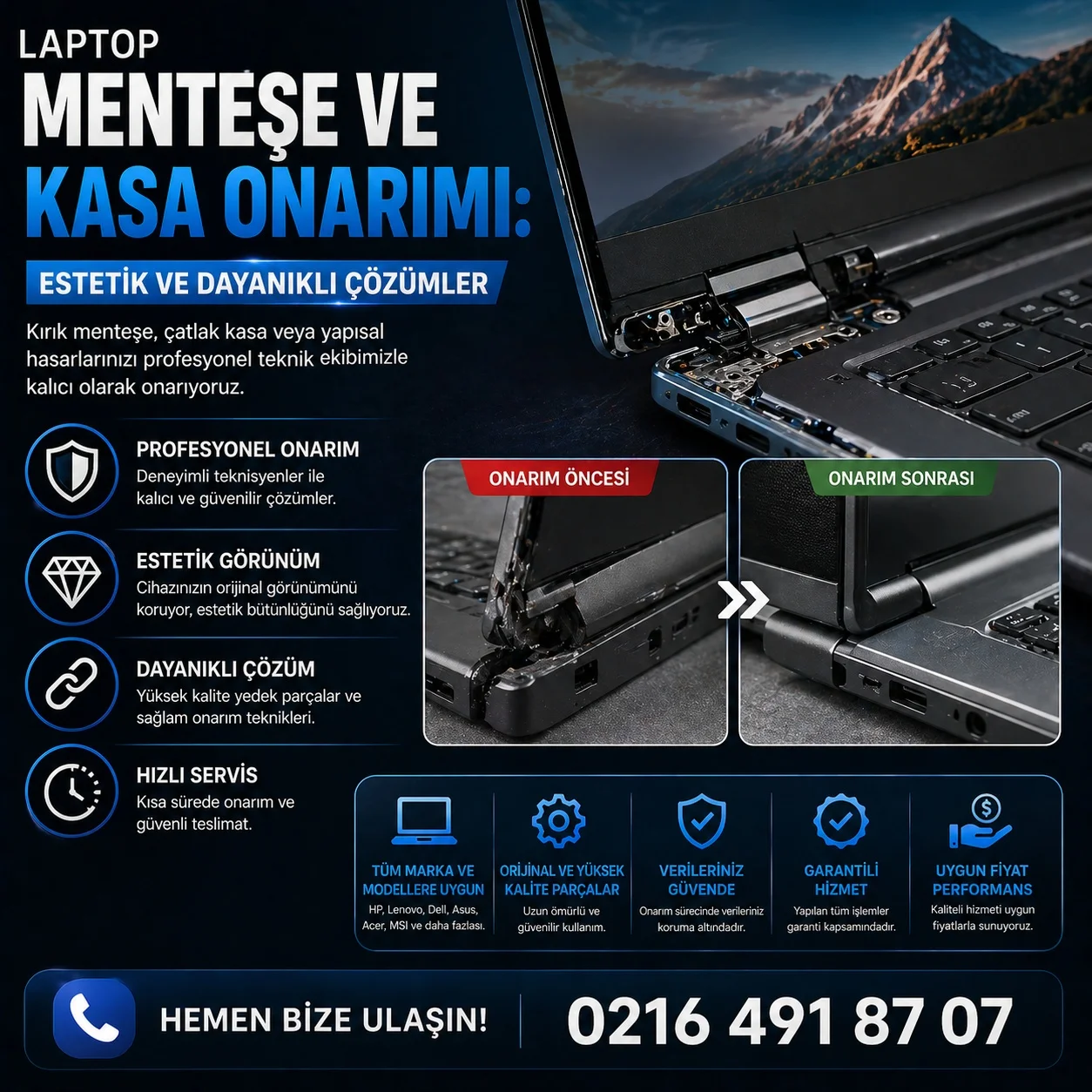 Laptop Menteşe ve Kasa Onarımı: Estetik ve Dayanıklı Çözümler