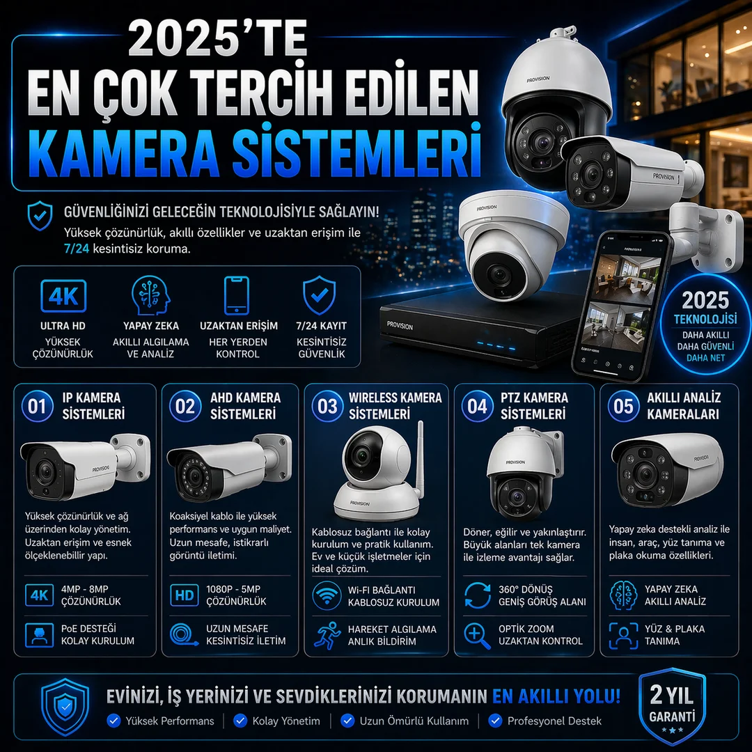 2025’te En Çok Tercih Edilen Kamera Sistemleri