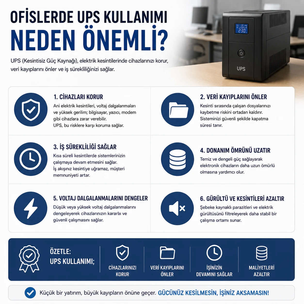 Ofislerde UPS Kullanımı Neden Önemli