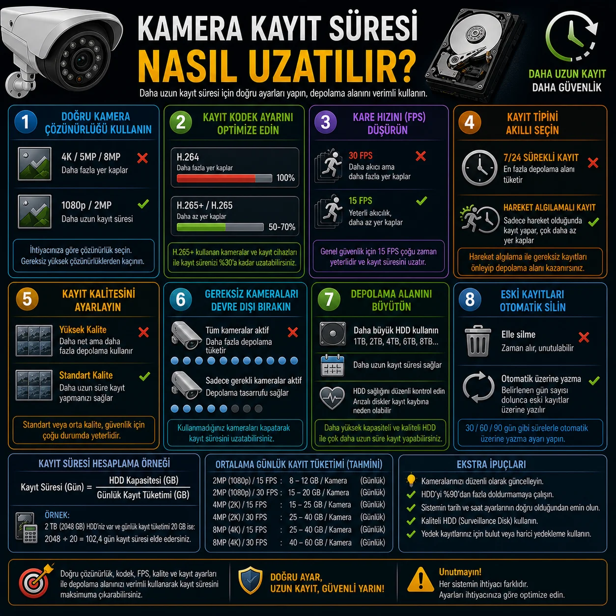 Kamera Kayıt Süresi Nasıl Uzatılır? 