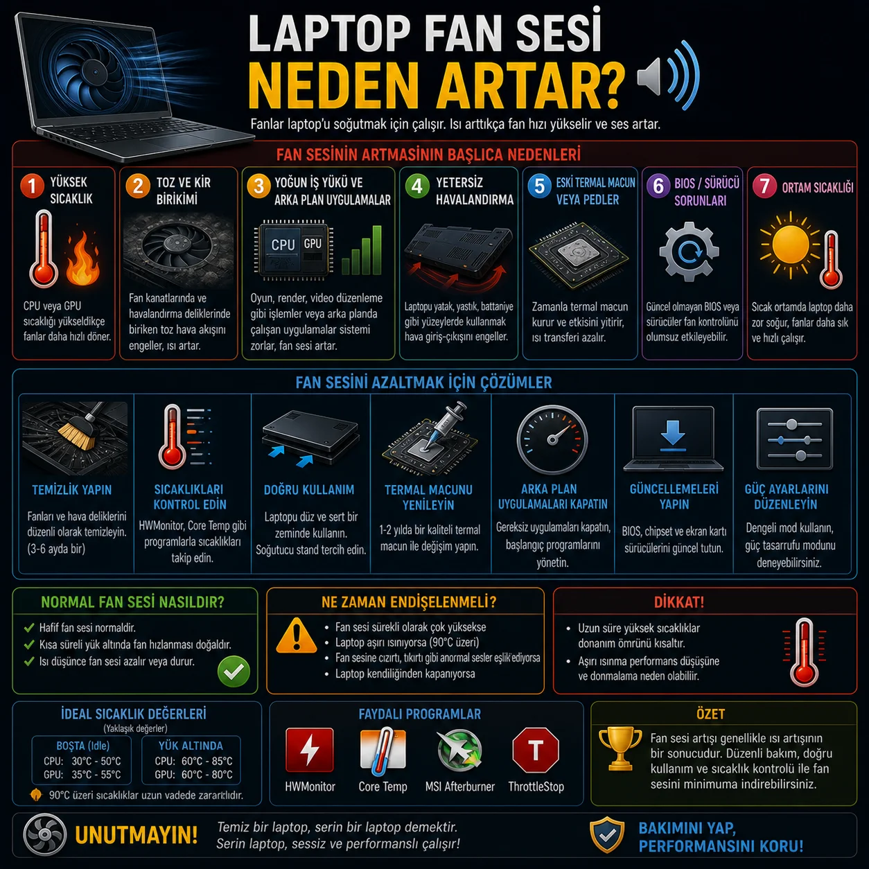  Laptop Fan Sesi Neden Artar?