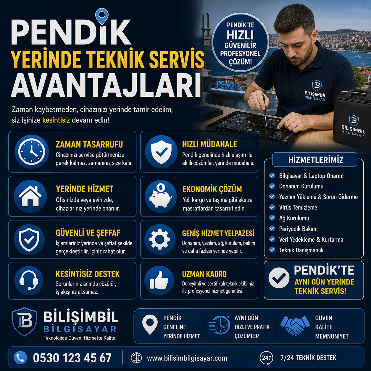 Pendik Yerinde Teknik Servis Avantajları