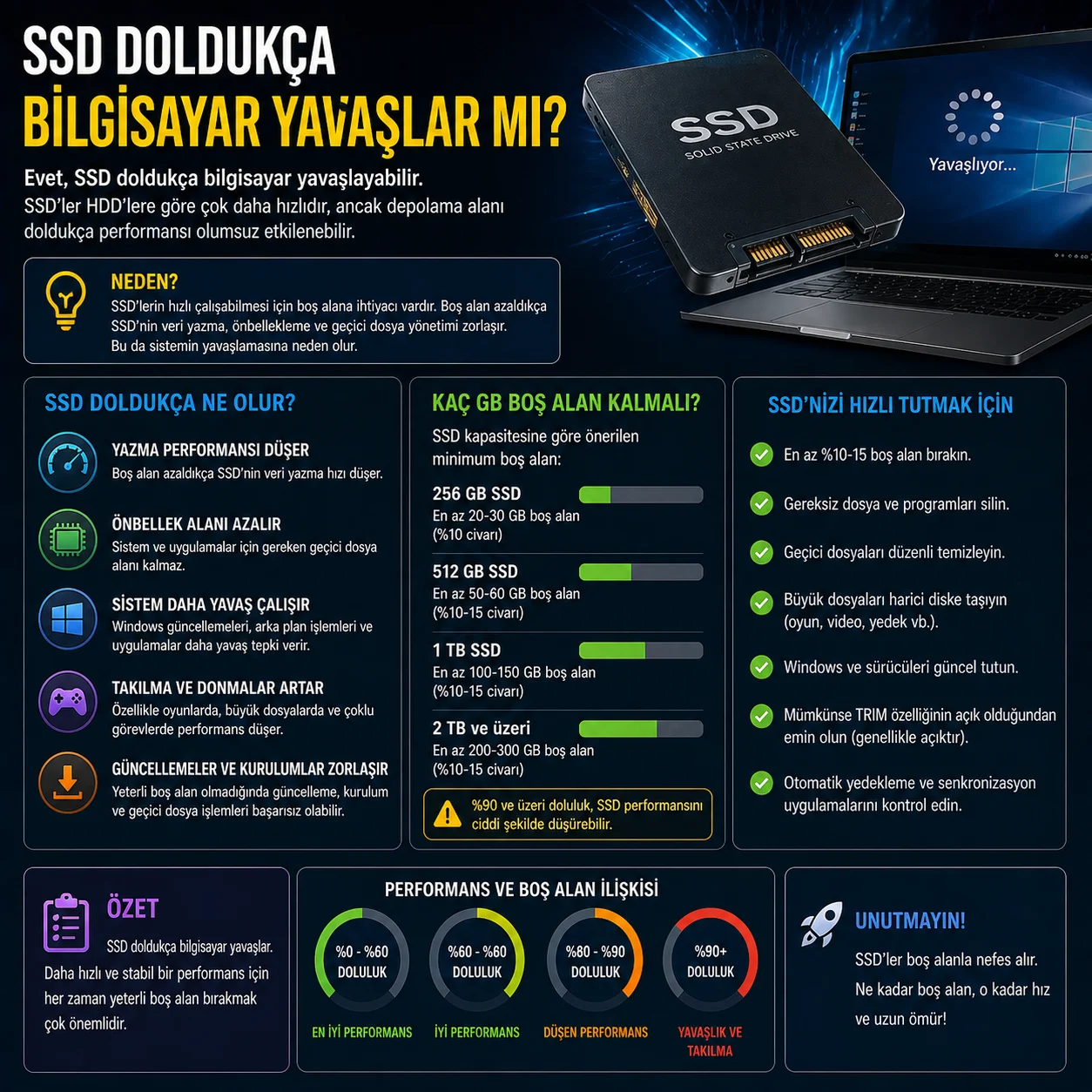 SSD Doldukça Bilgisayar Yavaşlar mı