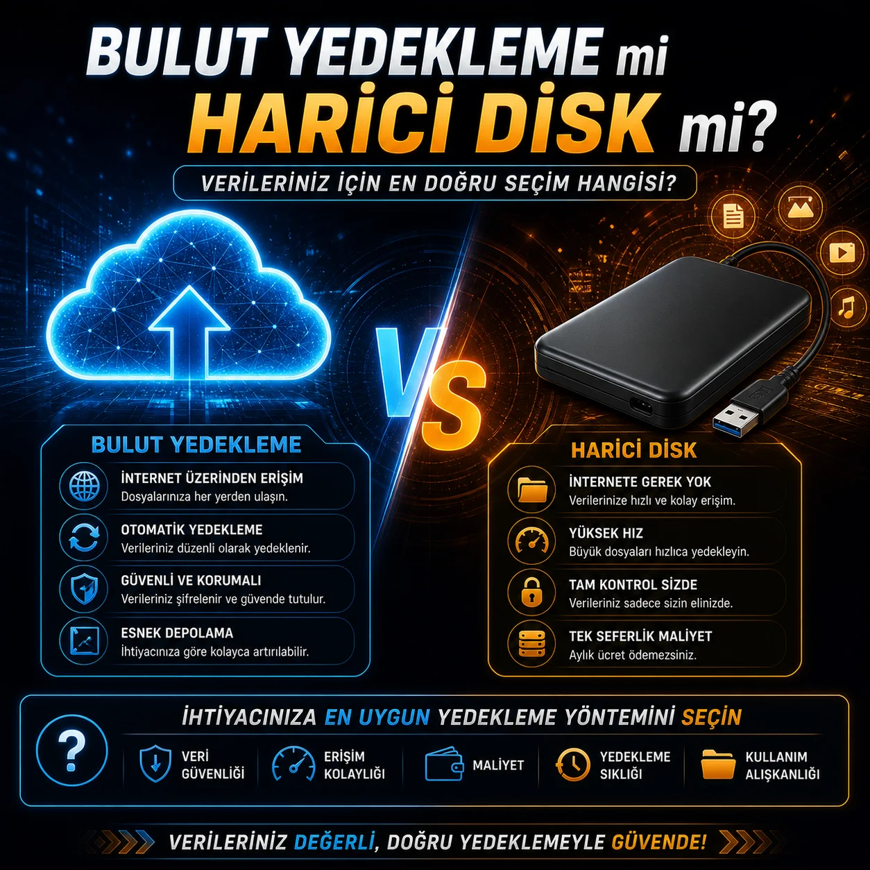 Bulut Yedekleme mi Harici Disk mi