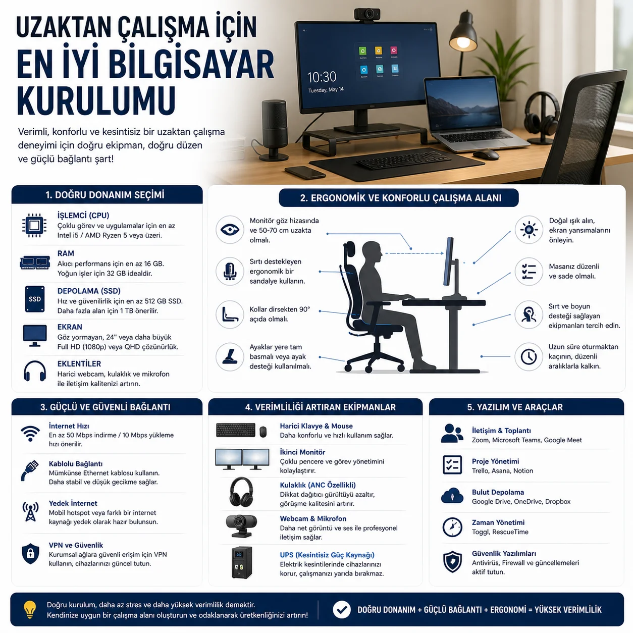 Uzaktan Çalışma İçin En İyi Bilgisayar Kurulumu