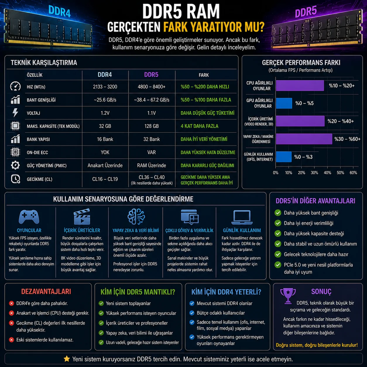 DDR5 RAM Gerçekten Fark Yaratıyor mu